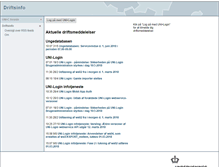 Tablet Screenshot of driftsinfo.uni-c.dk